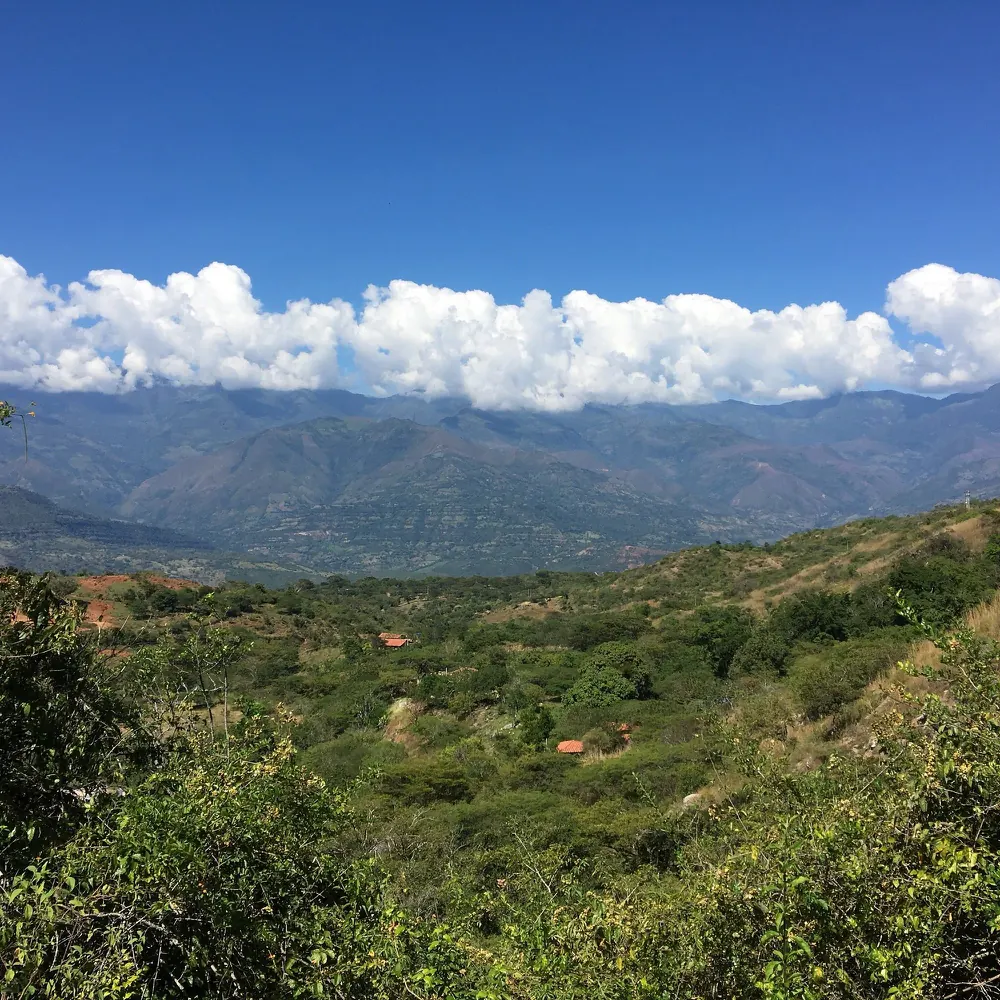 Paisaje del Camino Real que va de Barichara a Guane